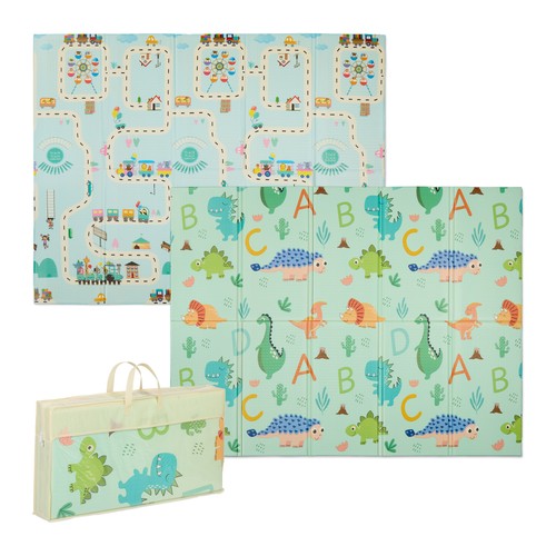 Tapis jeu dinosaures - , train