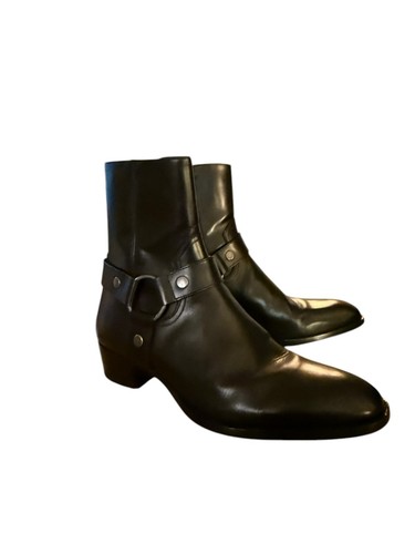 Bottes cuir yves saint - yves, laurent