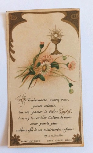 Ancienne image pieuse souvenir - image,