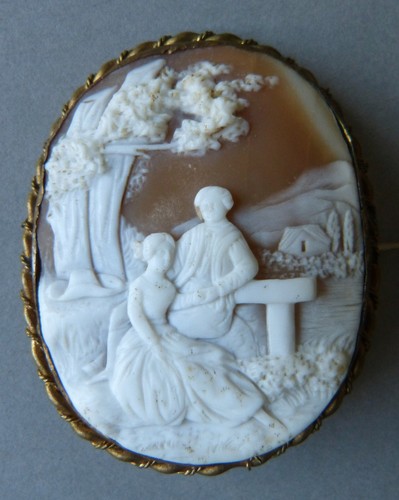 Broche avec camée 19e - broche,