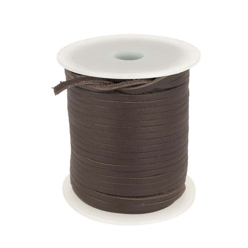 Lacet cuir buffle plat - en,