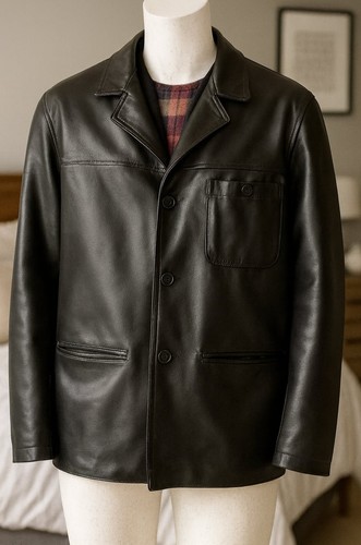 Blouson cuir homme noir