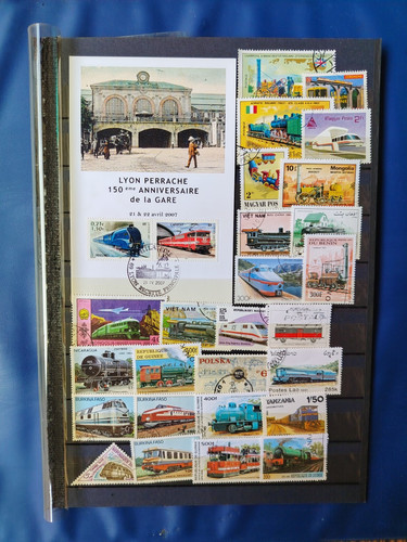 Timbres trains 1 fdc - trains,