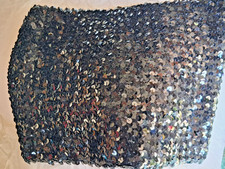 CROP TOP à paillettes noir