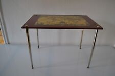 1960s FORMICA COFFEE TABLE WORLD MAP FEET COMPASS