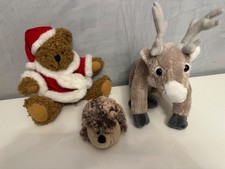 Lot 3 mignonnes peluches déco