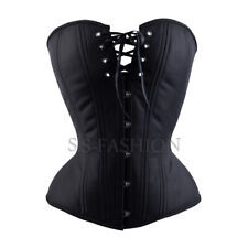 Overbust Waist Trainer Double Steel Boned Cotton Shaper Heavy Duty Corset