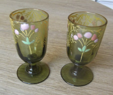 lot 2 ANCIENS VERRES À LIQUEUR ÉMAILLÉ ART NOUVEAU LEGRAS ?