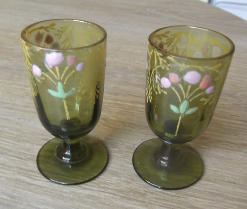 Lot anciens verres à - verres,