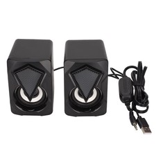 X2 Desktop Speaker USB Powered Portable Wired PC Speakers With Breathing Lig NEW