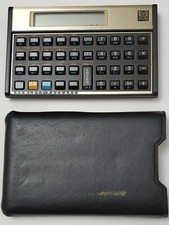 VINTAGE HP 12C SCIENTIFIC AND FINANCIAL CALCULATOR GOLD TONE WITH POUCH CASE