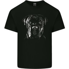 T-Shirt En Coton Léger Pour Homme Avec Tête De Cane Corso