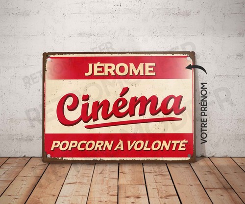 Plaque métal vintage cinéma - métal,