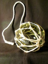 FLOAT MUD FISHING Blown Glass Folk Art Marine Float Buoy Glass Fishing