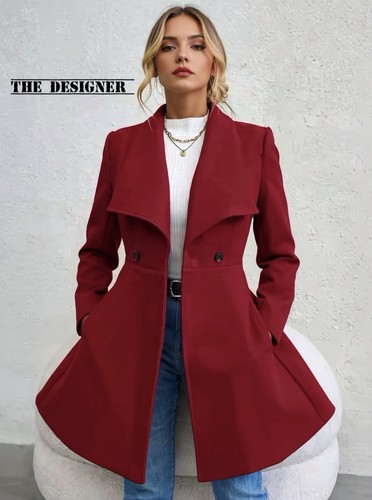Manteau rouge élégant femme - rouge,