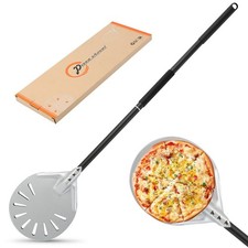 Pelle à Pizza Perforée avec Manche Amovible, Pelle Pizza en Aluminium de Haut...