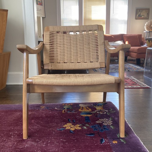 Vintage mcm rope woven - woven, lounge