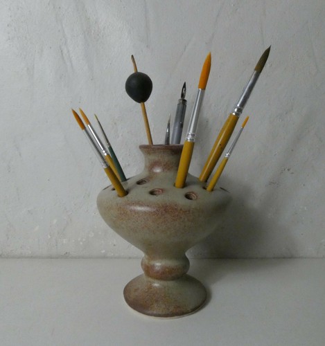 Vase grès pique fleurs - en,