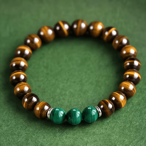 Bracelet perles œil - , tigre