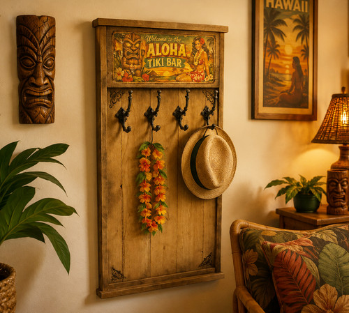Manteau mural aloha tiki bar - manteau,