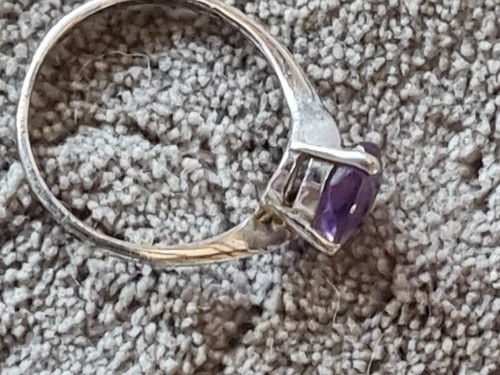 Bague améthyste violette - bague, ,