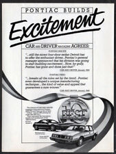 1984 PONTIAC 6000 STE & Fiero Vintage Original Print AD | Car & Driver review EN