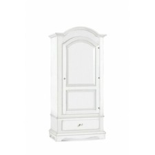 Armoire 1 Porte Art Povera Blanc Mat Classique Garde-Robe Chambre