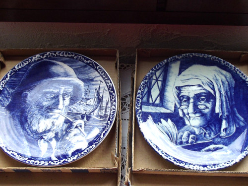 Paire assiettes boch la - paire,