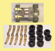 TYCO Ho Slot Car chassis MAGNUM tous types: 10 lames + 10 pneus Arrière urethane