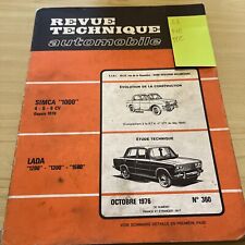 REVUE TECHNIQUE LADA 2101 21011  2101 2103 Moteurs 1200 1300 1500 Cm3