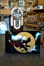 Plaque émaillée TINTIN et Milou Hergé  -- 60*40 cm-- enamel sign emailschild