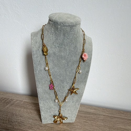 Collier chaîne dorée acier - collier,