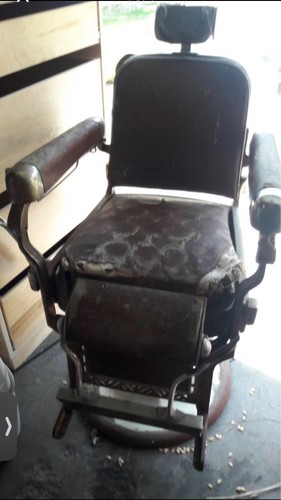 Antique belmont barber chair - barber,