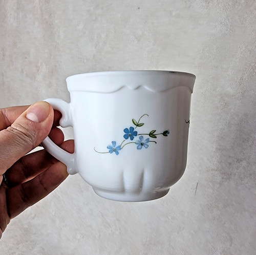 Tasse thé arcopal - tasse, myosotis