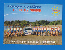 CYCLING card cycling team COFIDIS 1998