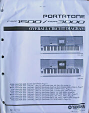 Yamaha PSR-1500 PSR-3000 Keyboard Original Overall Circuit Diagram / Schematics