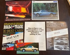 Original Fiat X1/9 Advertising Brochures Post Card 6 Piece Set
