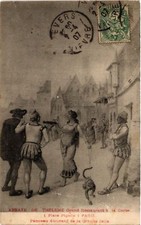 Old postcard Paris 9th Abbey of Theleme. 1 Place Pigalle. Decorative Panel (534432)