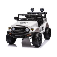 Auto Voiture Électrique Enfants 12V Toyota CRUISER Blanc Avec Lumières LED Music