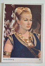 Carte Carton Vintage 1960 Numéro 81 Anita Ekberg Distributeur Chewing-gum Brabo 