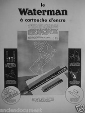 1936 LE WATERMAN INK CARTRIDGE ADVERTISING - ADVERTISING