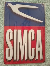 Tôle publicitaire Simca