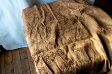 Grand tissu ancien marron