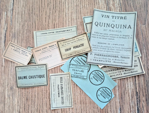 Lot étiquettes - de,