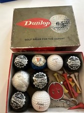 Vintage boite de 8 balle de golf Dont Dunlop 65 Wilson Et Futura + Scorer