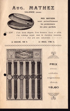 VALENCIA (26) WATCHMAKING ACCESSORIES / WATCHES "Auguste MATHEZ" Tract in 1919