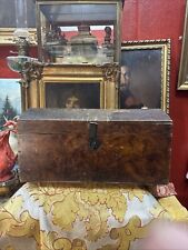 old small white wooden box box 19th century painted faux wood