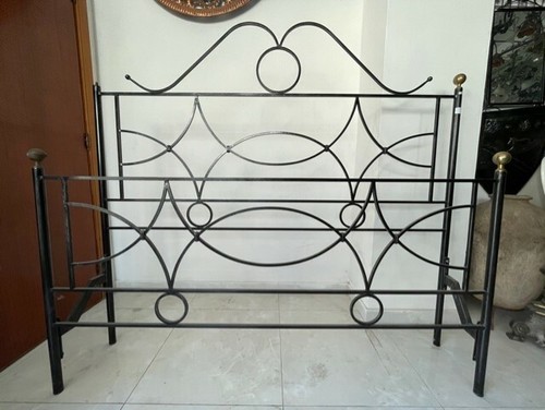 Lit double fer forgé noir - double,