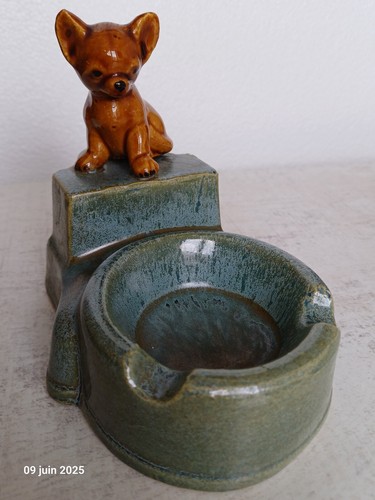 Cendrier chien chihuahua - , grès