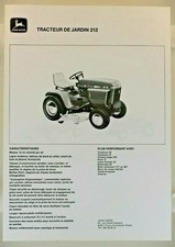 leaflet brochure tractor mower John Deere lawn and garden tractor traktor